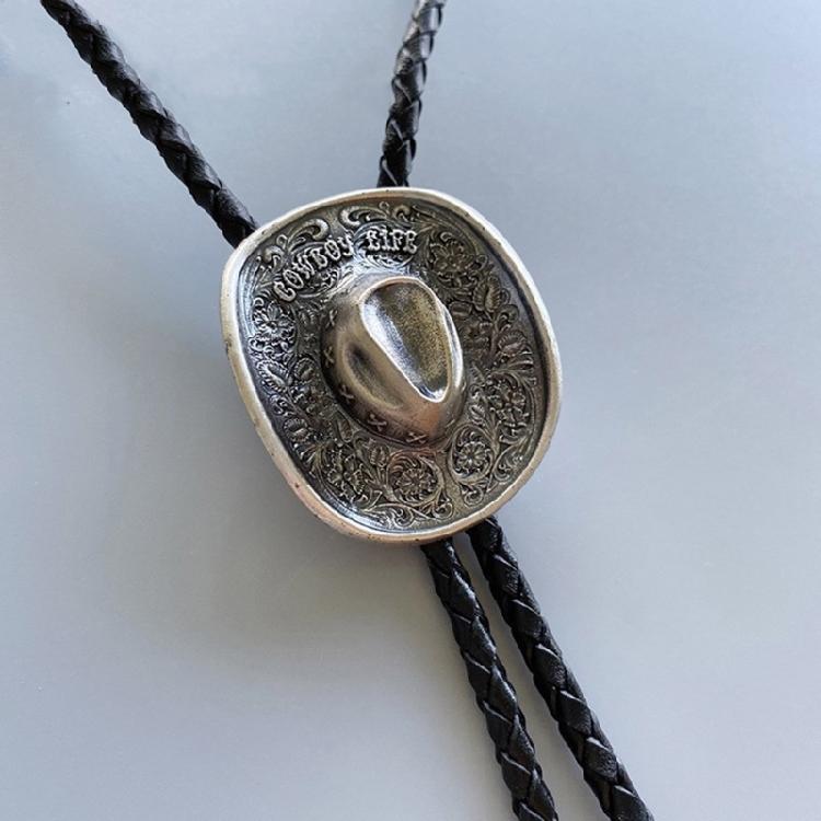 Men Personality Neck Tie Original Styles Western Bolo Ties Leather Pendant Tie for Men's Fashion