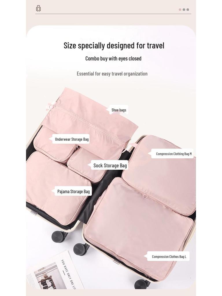 Six-Piece Memory Cloth Storage & Travel Organizer Set