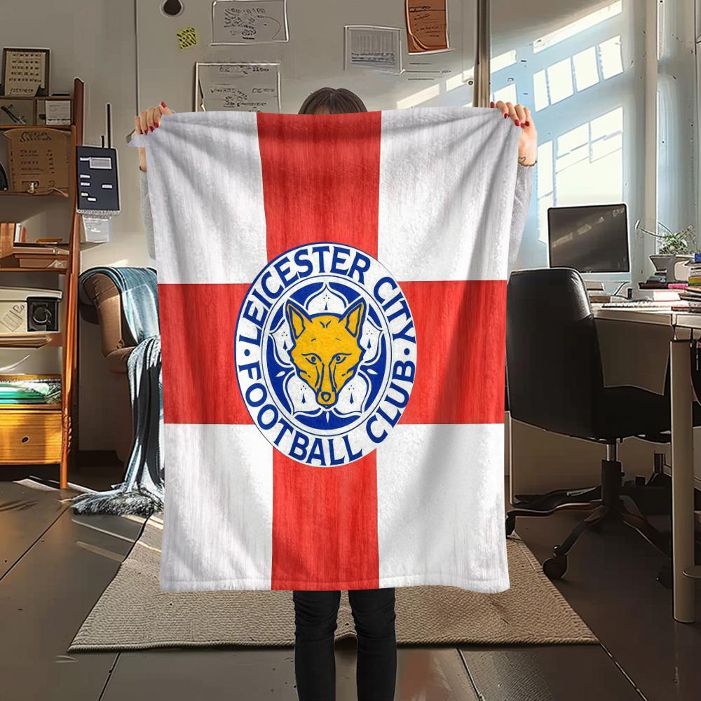 Leicester City Football Club Flannel Blanket, High quality Comfortable for All Seasons, Home Decor, Warmth and Comfort