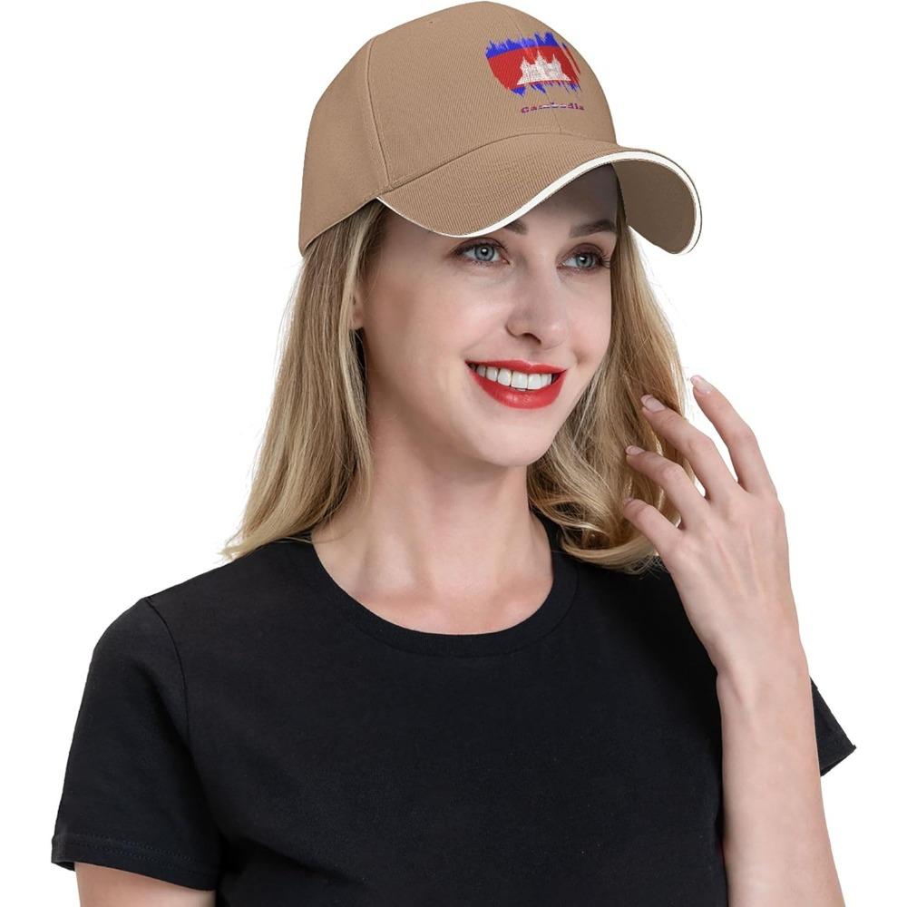 Sandwich Baseball Cap for Men & Women, 3-Layer Contrast Design Adjustable Hat, Lightweight Durable Cap