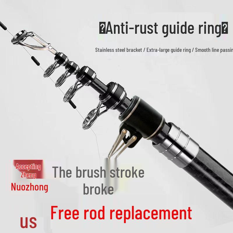 Ultra-Light Hard Carbon Sea Casting Rod, 3.6m/4.5m Threaded Long-Cast Fishing Rod Set