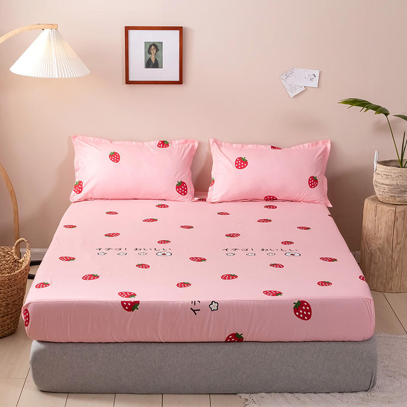 Bonenjoy 1 Stk. Matratzenschoner mit Gummizug Twin/Full/Queen/King Size Spannbettlaken Karottenmuster Bettlaken für Erwachsene Kinder