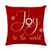 Christmas Pillow Cover Home Decor Letter-printed Linen Cushion Cover Sofa Pillow Cover
