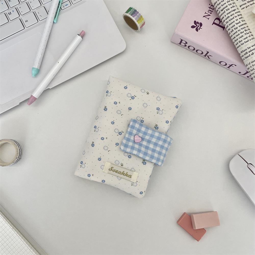 Korean Girly Heart Floral Book Cover for Journals & Diaries - Portable Pocket Size