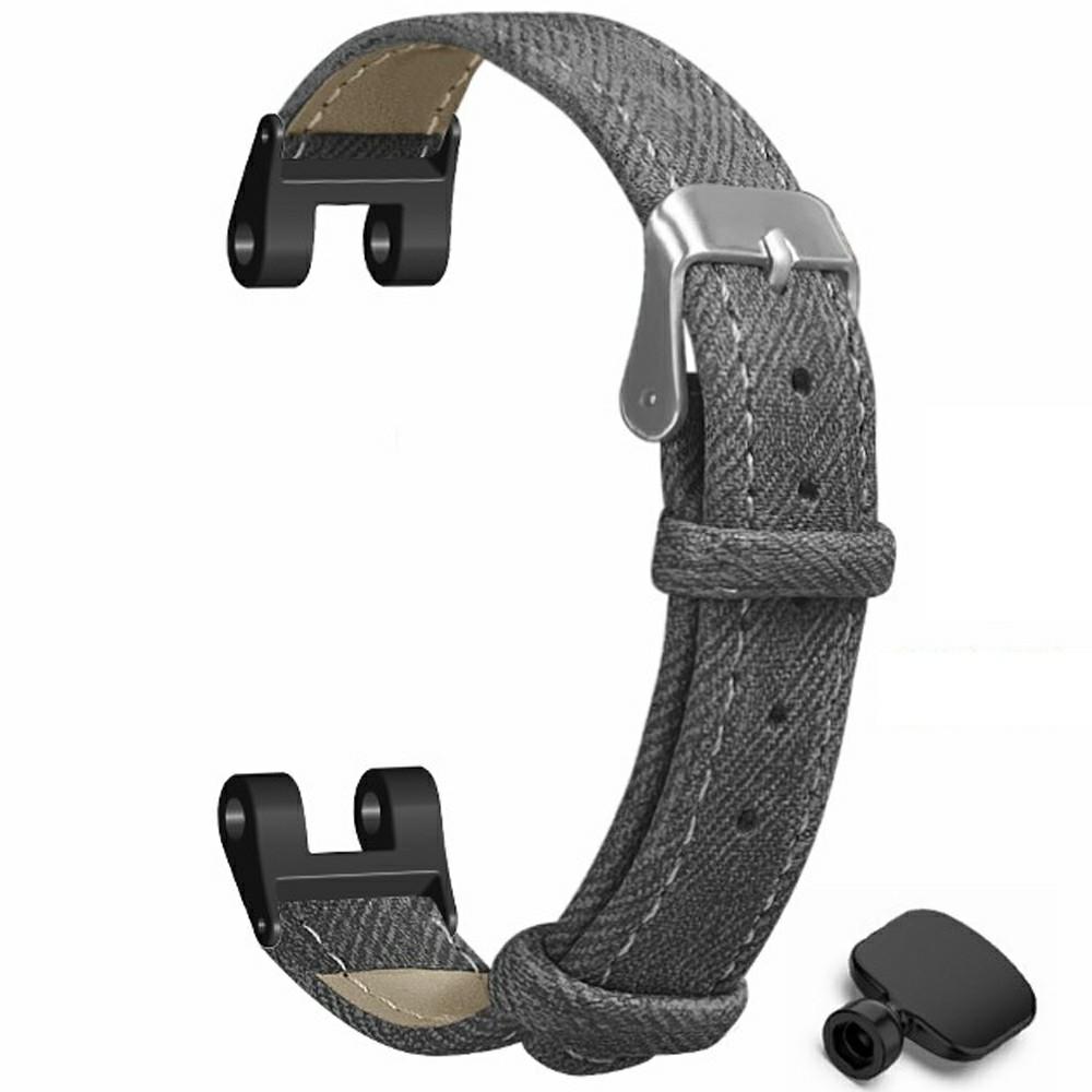 

Для Garmin Lily Watch Band Denim Texture PU Leather Регулируемый ремешок Grey