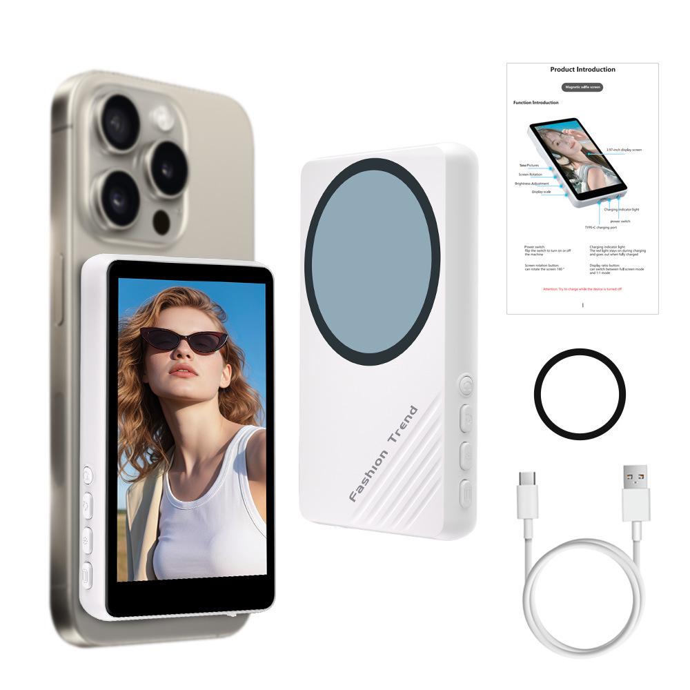 Tragbares Bluetooth-Selfie-Display mit magnetischer Halterung und Fernbedienung für Reisen