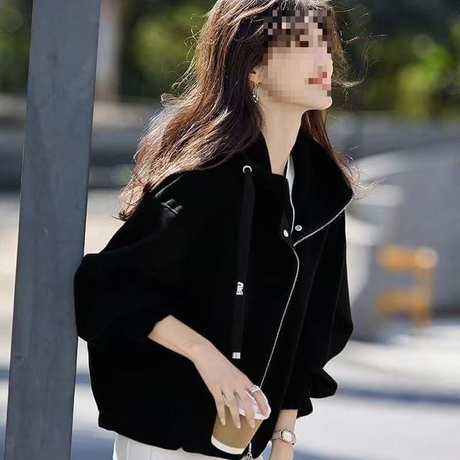 2025 Slimming Hooded Commuter Jacket: Spring/Autumn Loose Fit for Plus Sizes