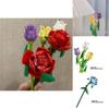 Rose Sunflower Tulip Building Blocks Toy Kids Gift Simulate Flowers Decor