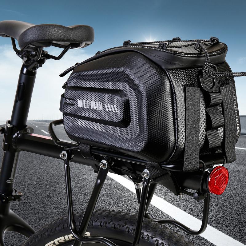 4L Portable Bicycle Pannier Multifunction EVA Hard Shell Bike Bag Large Capacity Waterproof for Outdoor Riding Travel