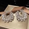 Exaggerated Irregular Round Stud Earrings for Women Luxury Faux Earrings… More
