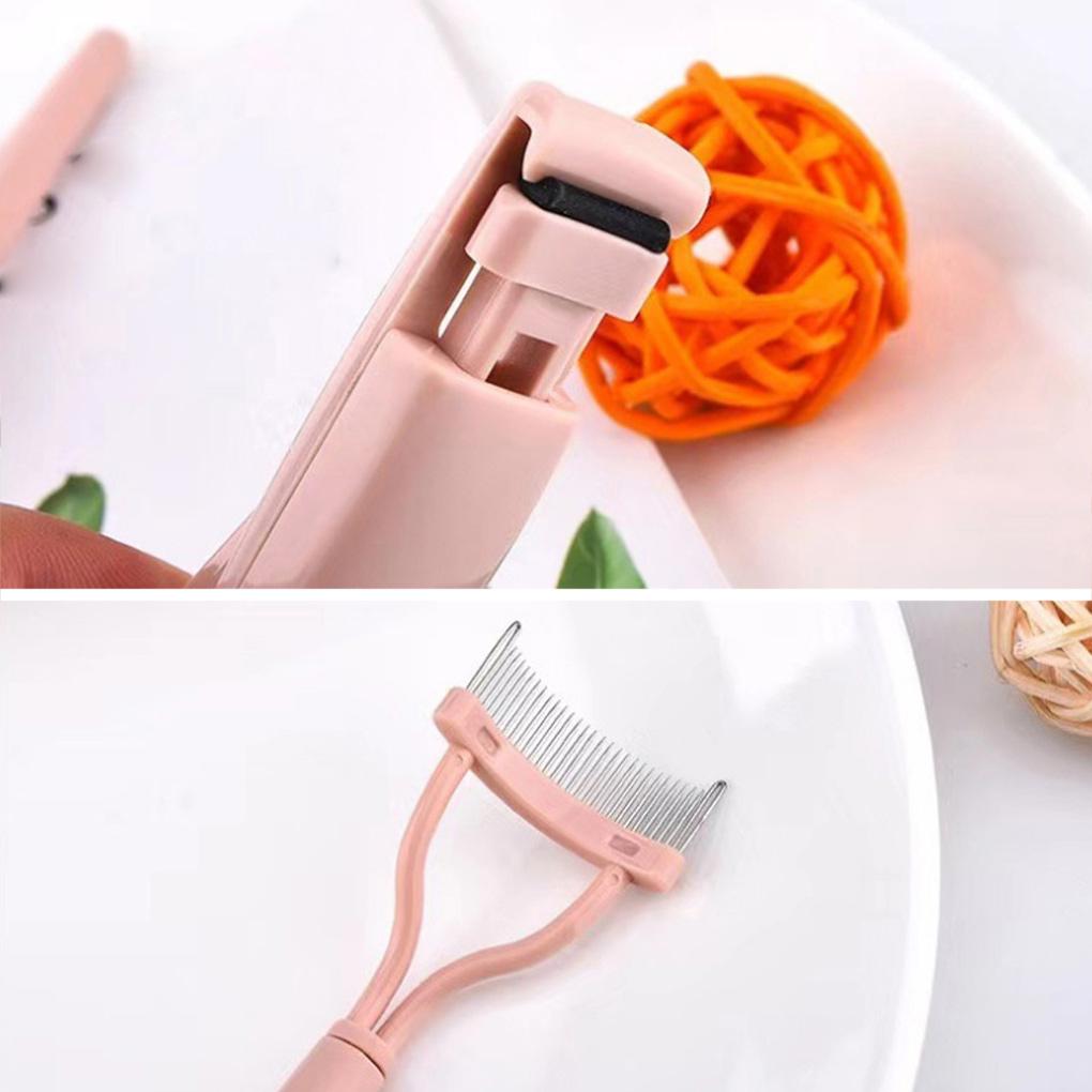 2 Pieces Eyelash Curlers Brush Tint Kit Tool Eye-lash Foldable Heated Lashs Steal Curler in Suction Card Packing for Adults