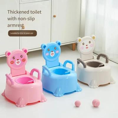Bear-Shaped Potty Training Chair for Toddlers (1-3 Years) - Detachable Cartoon Baby Toilet Seat Anti-Slip Design for Home Use