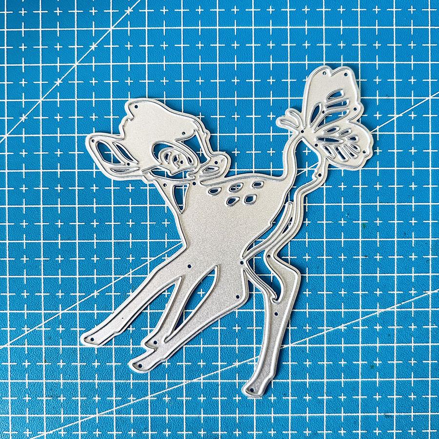 Deer and Butterfly Metal Cutting Dies Stencils For DIY Scrapbooking Decorative Embossing Handcraft