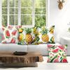 4 pezzi/set Cuscini Tema Frutta Estiva Federe Copricuscino in Poliestere Cuscino da Lancio Federa Decorazione Casa Auto Divano