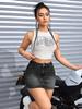 Minigonna in Denim Retro Distressed