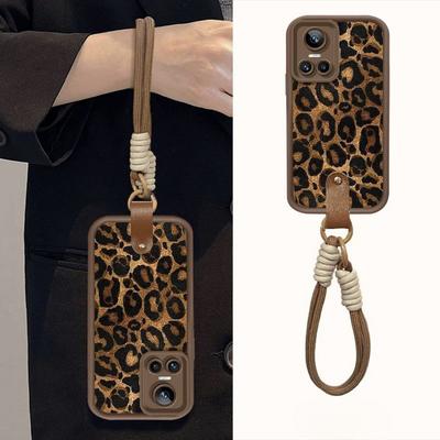 Yeni Leopar Desenli Kılıf Realme Gtneo3 Cep Telefonu İçin Uygun Yaratıcı Kadın Mat Darbe Emici Yumuşak Kılıf