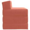 Folding Sofa Bed Red Orange 200 X 70 X 15 Cm Corduroy Fabric