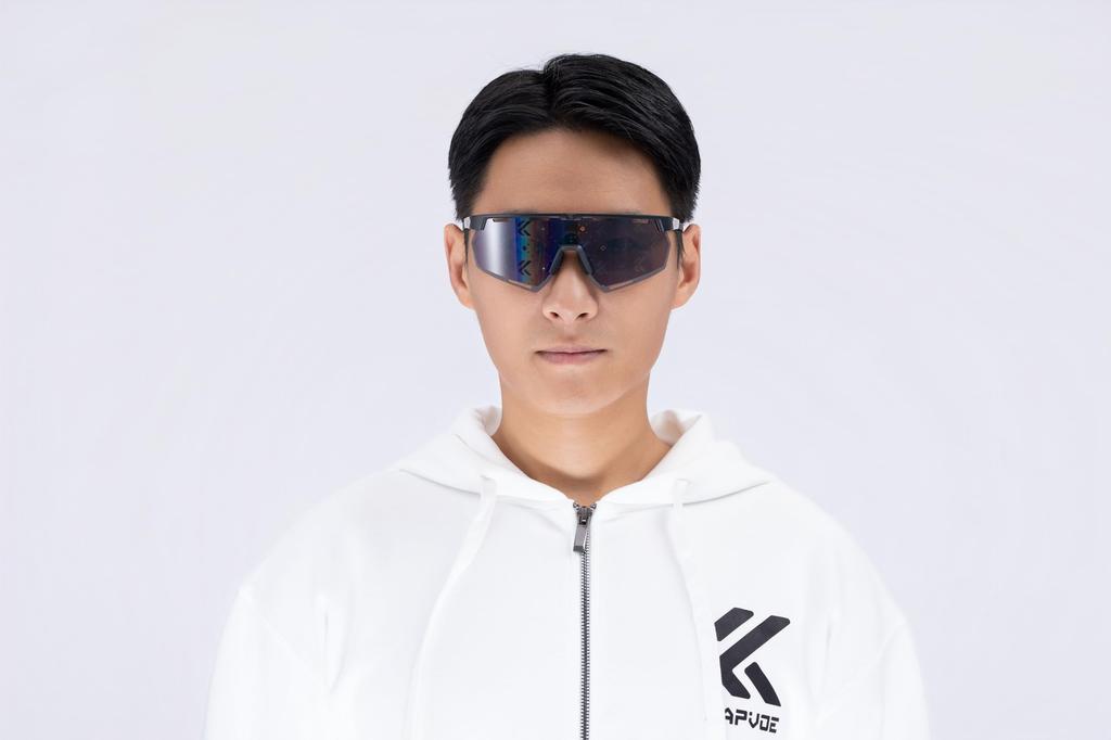 KAPVOE Sports Sunglasses with Carbon TR90 PC Photochromic UV400 Unisex for Men and Suitable for and Baseball Lazuli High-Performance Temples,