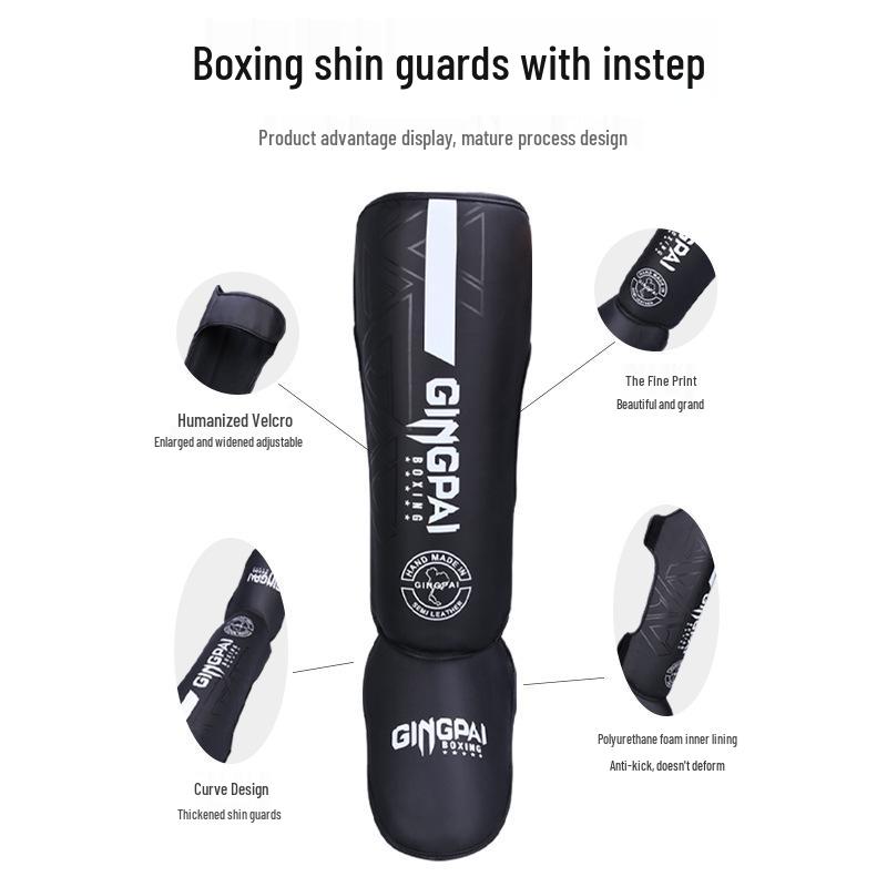 Adult & Child Martial Arts Shin & Foot Guards with Ankle Protection - Ideal for Boxing, Sanda, & Muay Thai Training