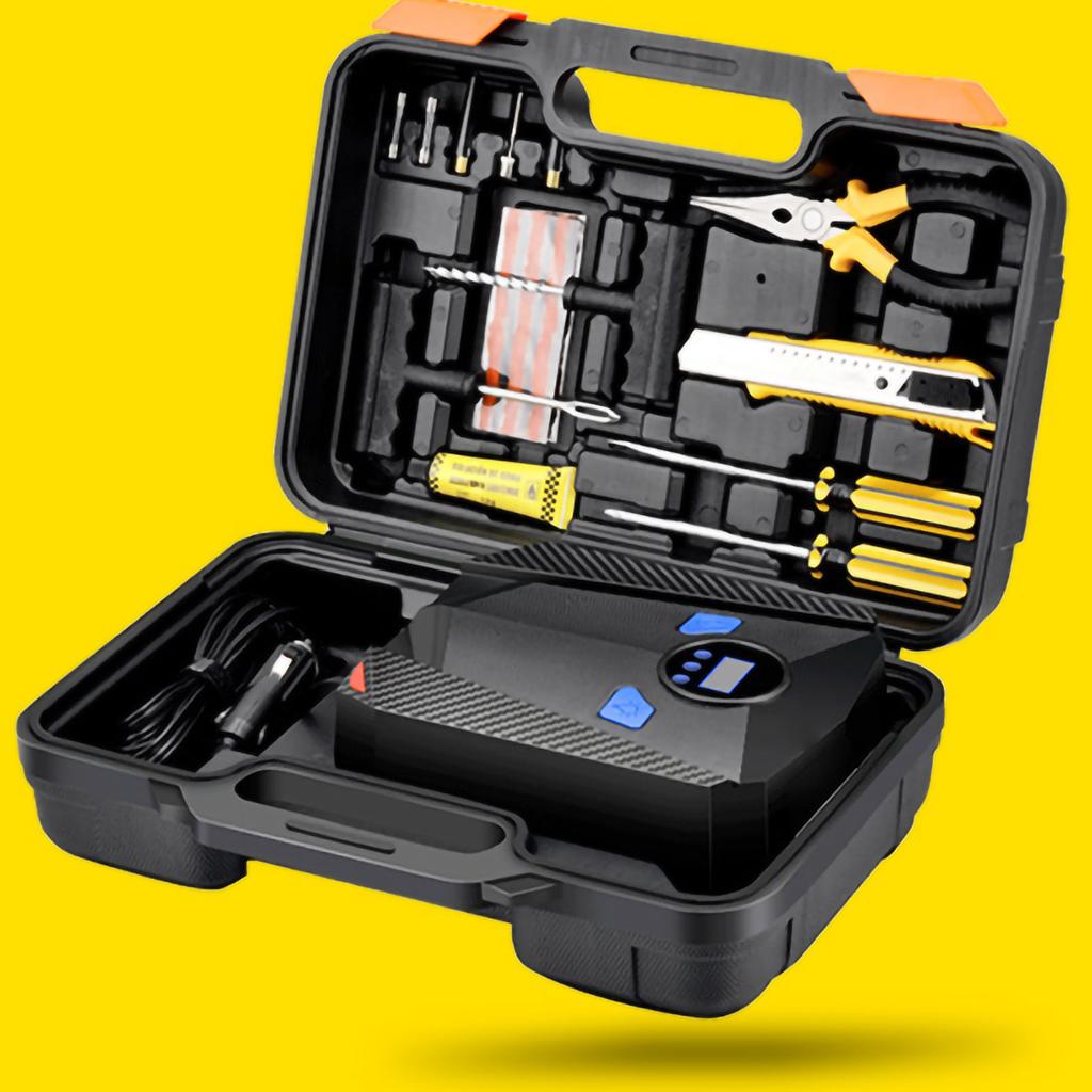 Car Tire Inflator Pump Portable Air Compressor with LED Light for SUVs Vans Motorcycles Trucks Type 1