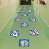 Self-adhesive Hopscotch Game Floor Stickers PVC Wall Art  Kindergarten Ornament