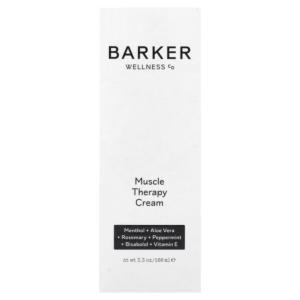Barker Wellness Co., Muscle Therapy Cream, 100ml (3.3oz)