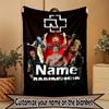 Individuelle personalisierte Rammstein Print Decke, Heimdeko, Schlafzimmer, Sofa, Camping, Couch, Geschenke für Geburtstag Weihnachten