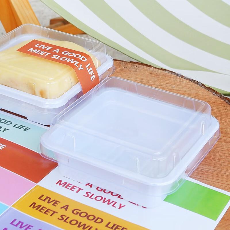 Transparent Bakery Cake Packaging Boxes with Stickers