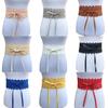 Fashion Women Dress Bowknot Faux Leather Lace Wide Decor Belt Girdle Waist Band EMA