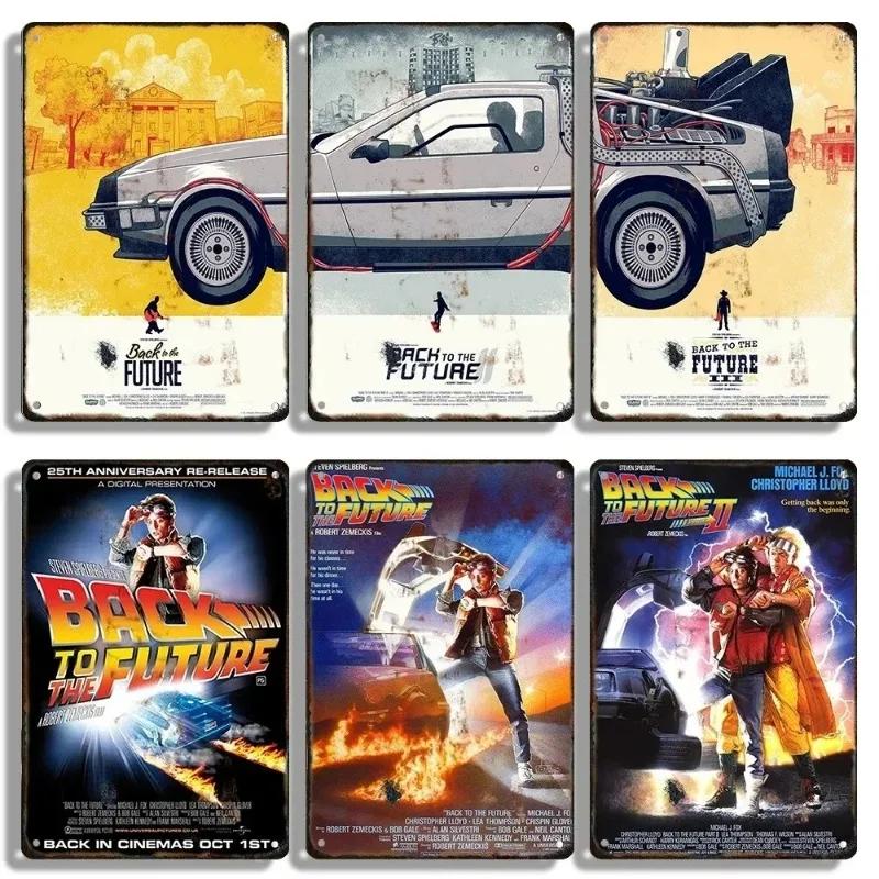Retro Metal Sign Vintage Tin Sign Movie Back To The Future Poster for Wall Decor Cafe Bar Office Home Art Sign Gift