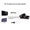 Videocamera 16MP Full HD Zoom digitale Videocamera Schermo LCD TFT Riprese DVR Videocamera Schermo da 2,7 pollici Visualizzazione Riproduzione