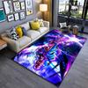 Anime Art Area Rug, Beerus Dragon Ball Super Purple God Destruction Energy Ball Print, Anime Fan Decor, Non-Slip Mat
