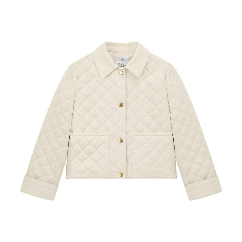 ELLE KIDS Girls' Retro Barn Style Quilted Winter Jacket