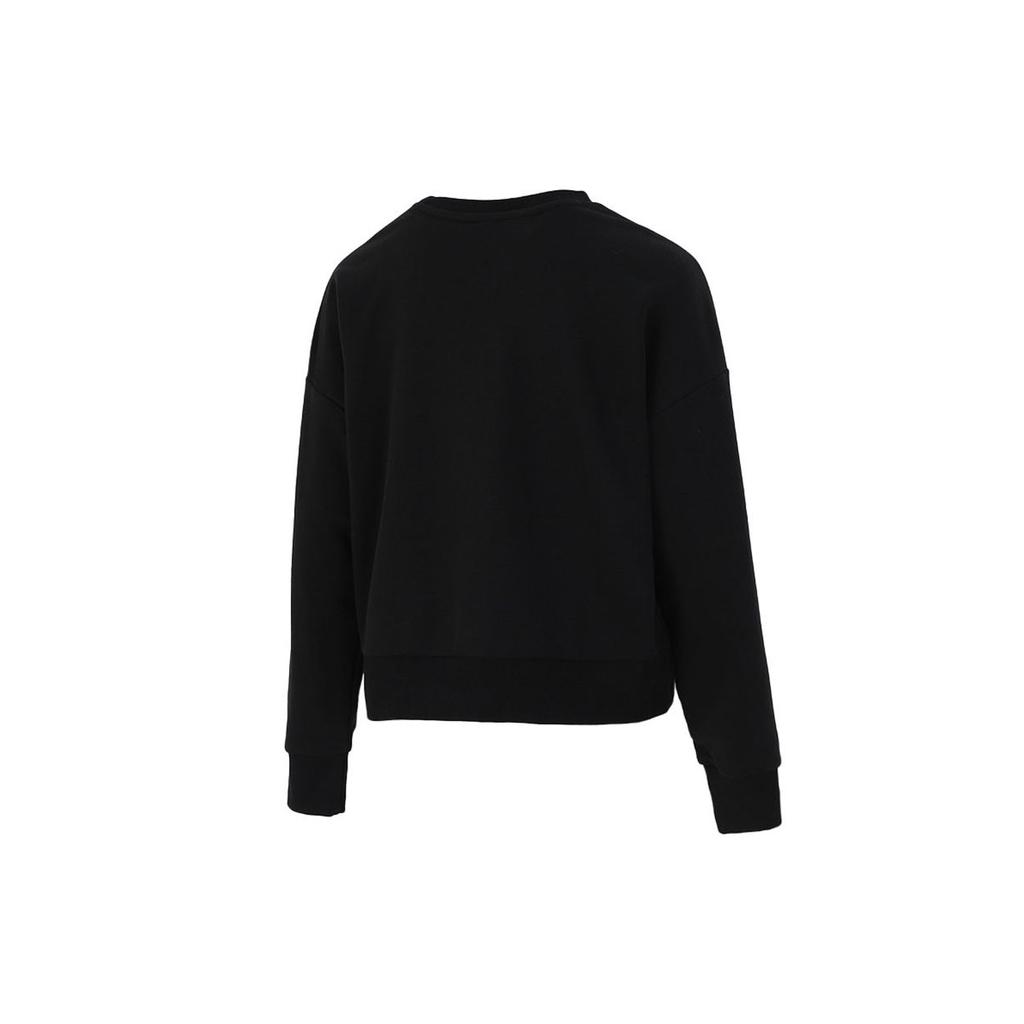 Puma Color Block Logo Print Sports Crew Neck Sweatshirt Women sweatshirt Black 531382-56