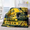 Green Bay Rugby Fans Customize Text Blanket Gift Personalized Blanket Ultra-Soft Throw For Office Chair Picnics Bedding Bed Four Seasons Multipurpose
