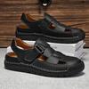 Summer Men's Leather Beach Sandals Pure Handmade Mens Closed TOE SANDALS