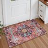 Bohemian Floral Medallion Area Rug - Teal Large Washable Rugs for Living Room Soft Rugs for Bedroom, Turkish Non Slip Indoor