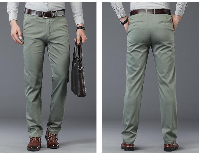Men's Slim Fit Casual Pants - Elastic, Comfortable, Skin-Friendly, Suitable for Business or Casual Wear In Spring, Autumn, and All Seasons.