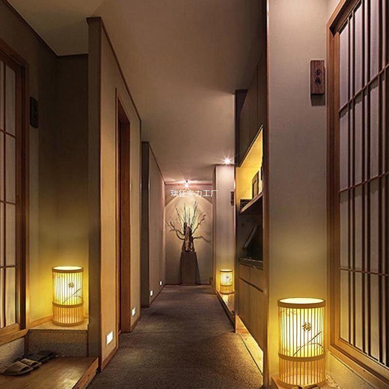 Chinese Zen Bamboo Weaving Table Lamp for Tea Room and Living Spaces