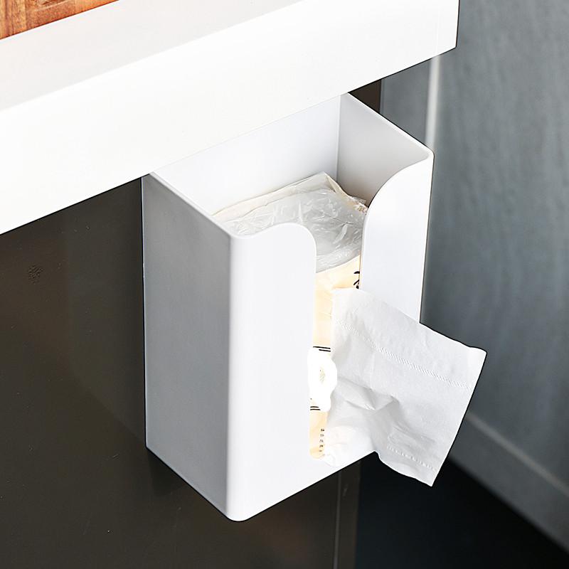 1 stücke Wand montiert tissue box wc papier handtuch lagerung box kein stanzen hängen kopfüber küche papier handtuch halter