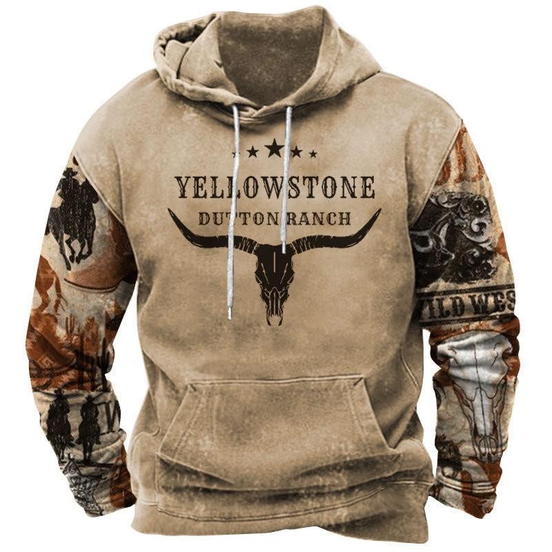 Mens Casual Fleece Hoodie 3D Print Sports Sweatshirt Loose Fit Youth