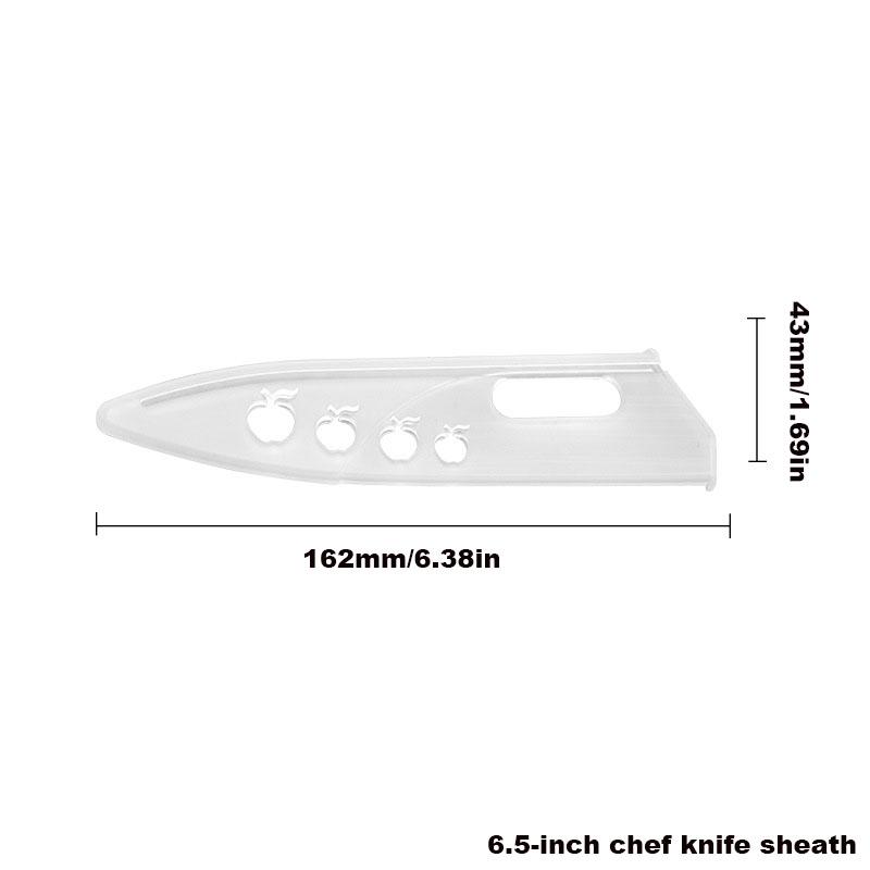 

Прозорий білий пластиковий захист леза кухонного ножа Чохли для ножів Захисна кришка Екологічно чистий матеріал Кухонні аксесуари