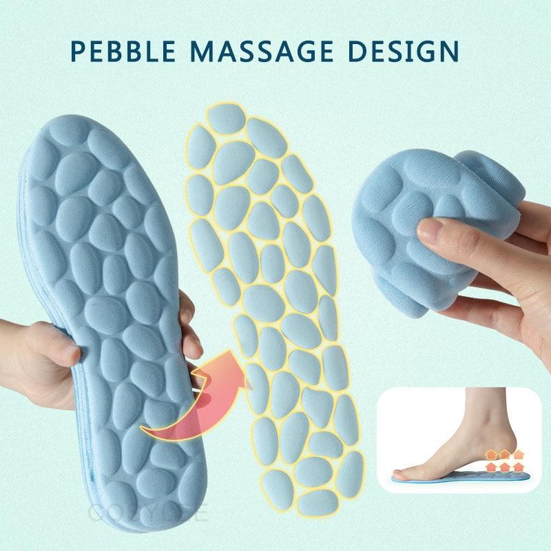 Massage Memory Foam Insoles for Shoes Breathable Cushion Sports Running Insoles for Feet Orthopedic Insoles