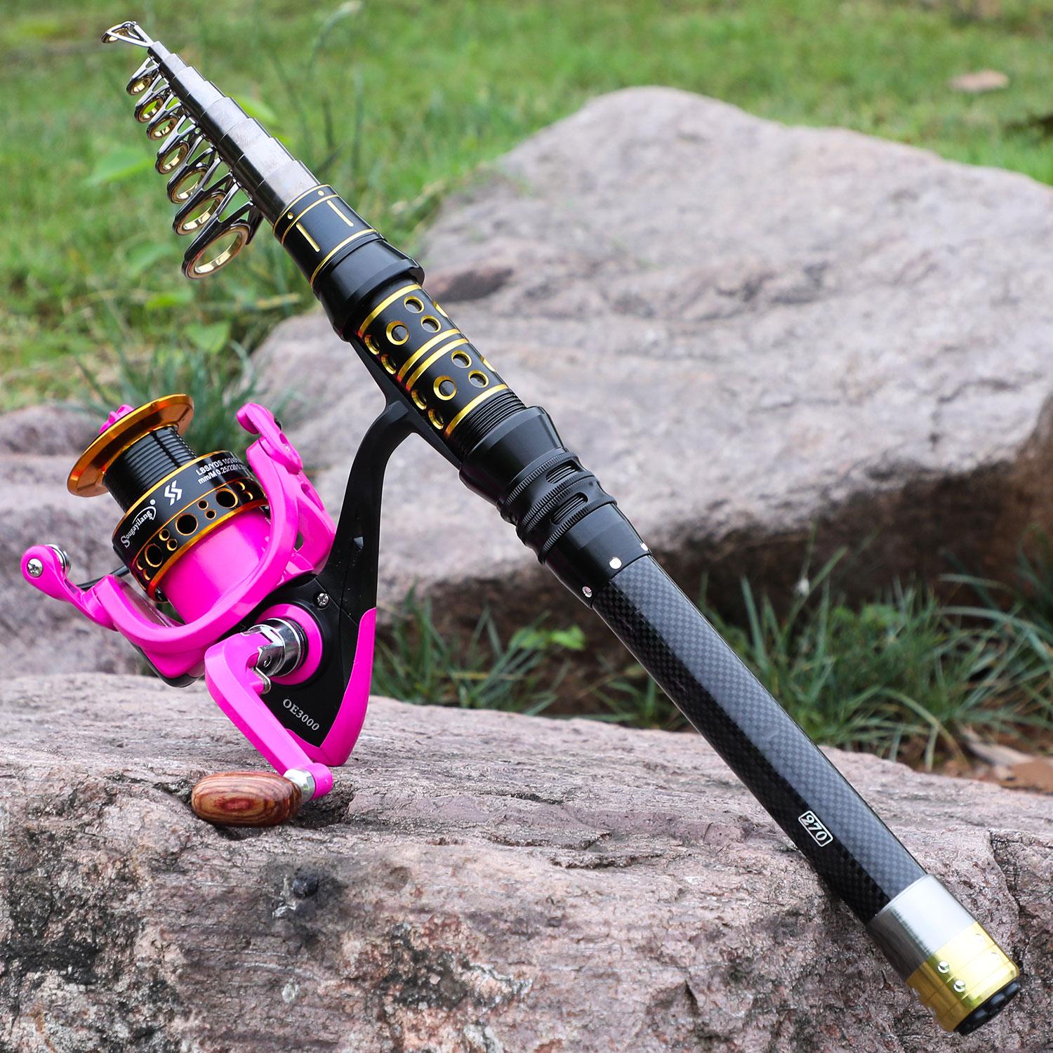 

Комбинированная телескопическая удочка и катушка из углеродного волокна длиной 2,1–3,0 м с рыболовной катушкой 12BB Спорт на открытом воздухе Rod2.1m&Reel2000