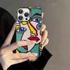 Picasso Abstract Art Painting For IPhone 13 14 15 16 17 Pro Max 11 12 Plus 17 Air Phone Case Color Matte Cover