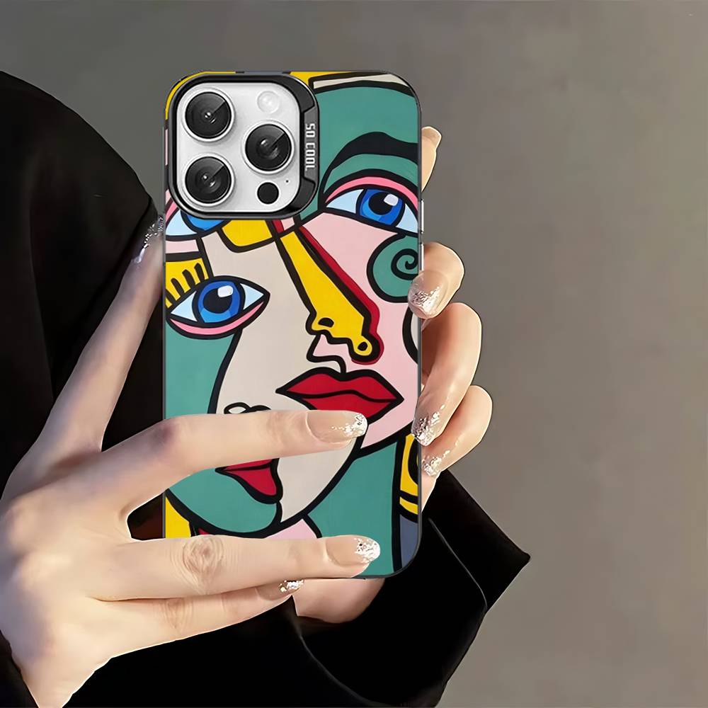 Picasso Abstract Art Painting For IPhone 13 14 15 16 17 Pro Max 11 12 Plus 17 Air Phone Case Color Matte Cover