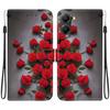 Handmade PU Leather Flip Case for Xiaomi Poco X7 Pro Anti-Slip Shockproof Cover with Wrist Strap & Heart/Rose Cat Designs