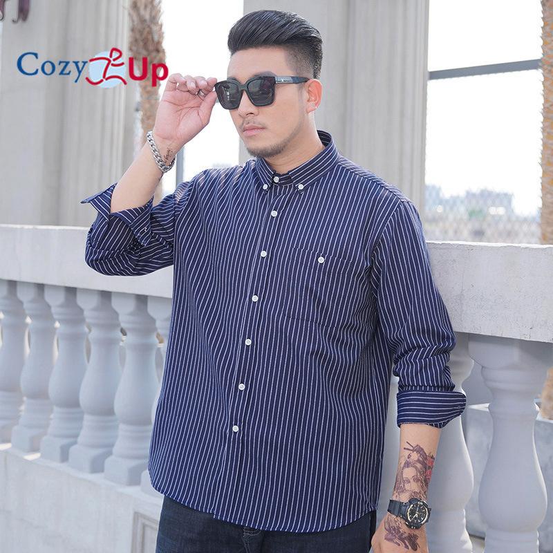 

Уютные мужские рубашки в полоску больших размеров на пуговицах, хлопковые классические рубашки с длинными рукавами, рубашки в клетку обычного кроя 8XL темно-синий