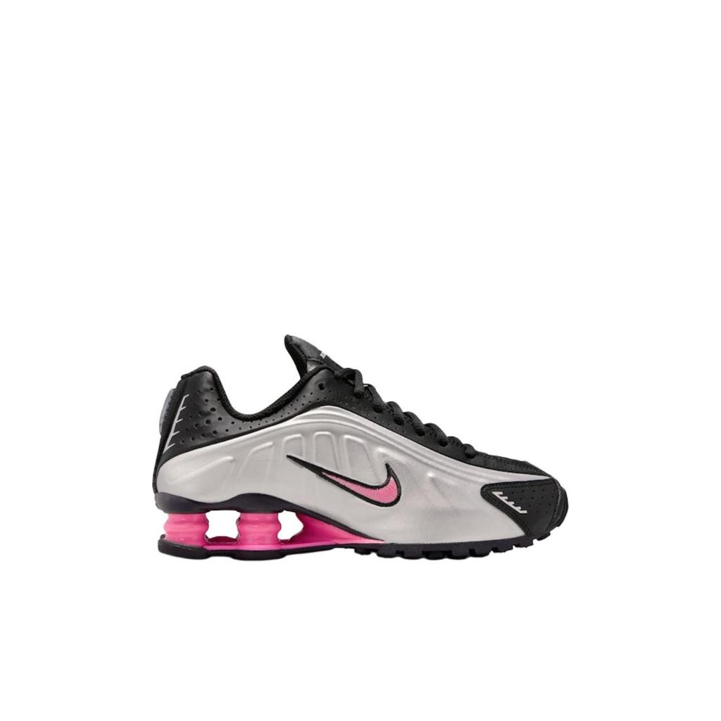 Nike Shox R4 GS Black Metallic Silver Pinksicle Kids Sneakers CW2626-006