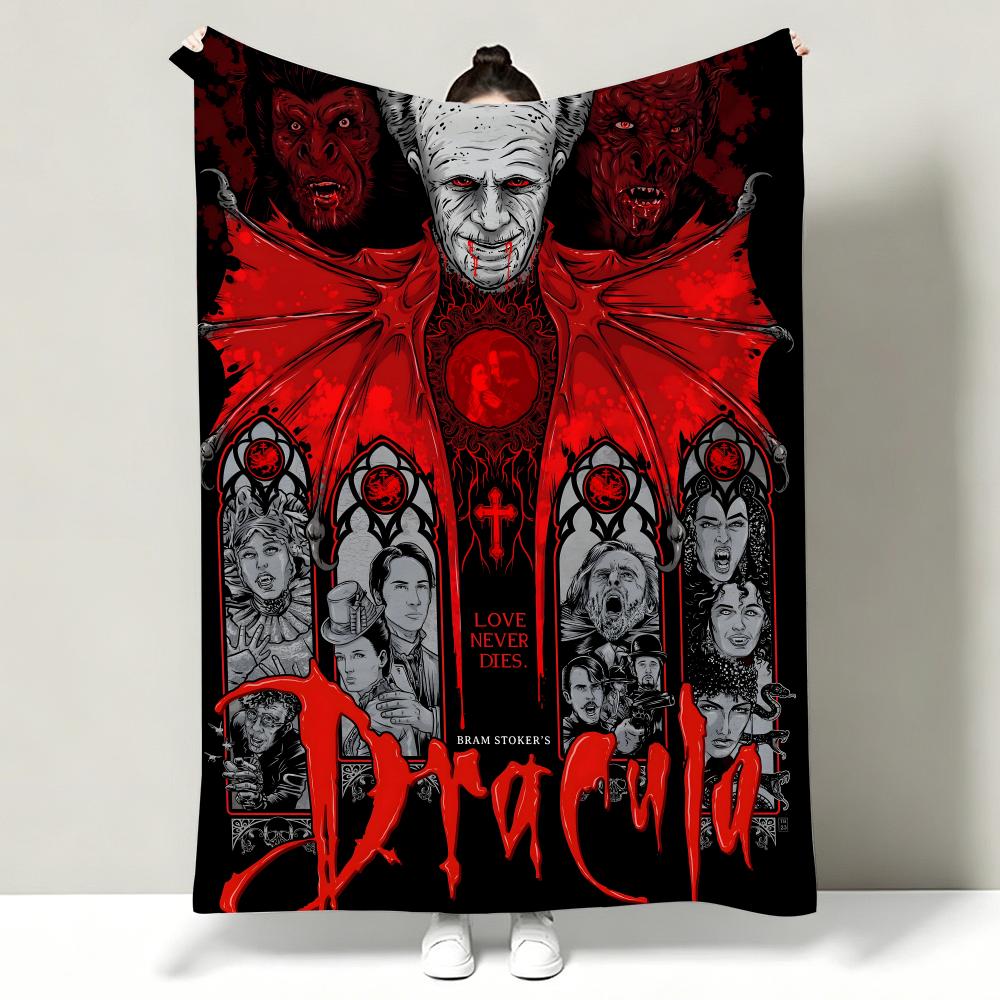 Movie DDracula Throw Soft Warm Flannel Throw Blanket Multiuse for Sofa Bed Office Nap